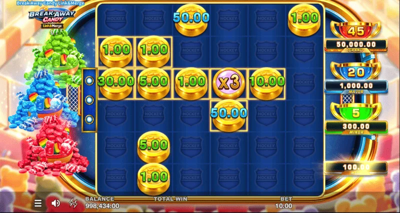 Break Away Candy - Mixed Bonus s tri istodobna modifikatora